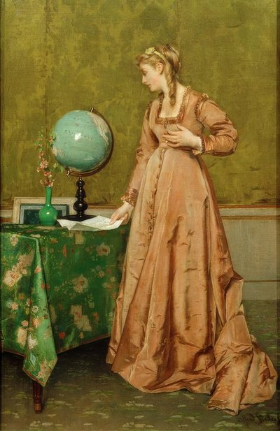 A. Stevens, El globo o noticias desde lejos de Alfred Emile Stevens